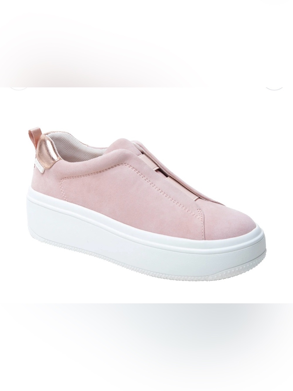 Paolo Goldie pallet pink kid suede Women’s Platform Sneaker 9M